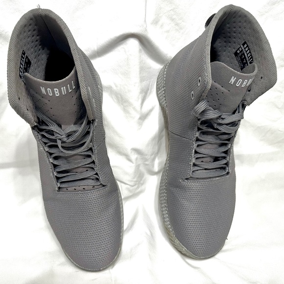 NOBULL Men’s Outwork High-Top Training Shoes – Charcoal Gray (Like New) - Picture 6 of 11